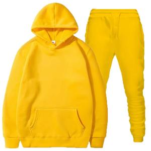 Men's Casual Winter Tracksuit Fleece Breathable Hoodie <b>Trousers</b> <b>Plus</b> Size Two-Piece Set Customized Logo 100% Cotton Elastic - Product Image 6