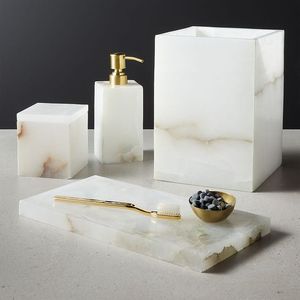MArble Bathroom Decor <b>Sets</b> Accessories Toothbrush Holder Toothbrush Cup <b>soap</b> Dispenser Bathroom Accessories <b>Set</b> - Product Image 2