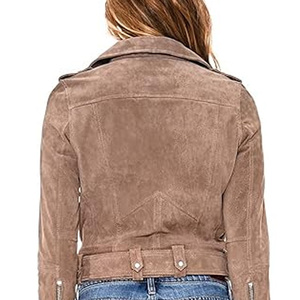 Professional Manufacturer's Customized Genuine Leather <b>Jacket</b> Woman's Fashion Coat <b>Suede</b> Leather <b>Jackets</b> - Product Image 4
