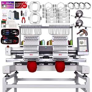 Factory Limited Discount VISION Two-Head 15 <b>Needle</b> Embroidery Machine Hotronix Hat Press Bundle Steel Material - Product Image 2