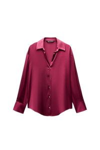 Camisa elegante de satén de calidad superior para mujer, perfecta para fiestas de oficina y trajes de noche disponibles al mejor precio - Product Image 2