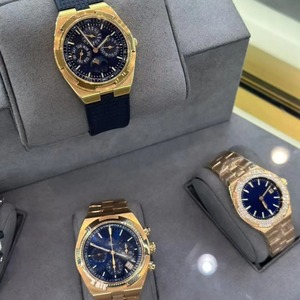 Luxury Men's Gold Tone Mechanical Watch 42mm Sapphire Crystal <b>Chronograph</b> Analog Dial Stainless Steel Band Folding Clasp - Product Image 1