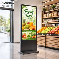 AOOWHAO - Quiosco Promocional Digital con Pantalla Táctil de 20 Puntos, 4K UHD, de 32-100 Pulgadas, para Frutas Frescas, Verduras y Tiendas de Abarrotes