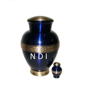 Urnas de cremación hechas a mano para adultos, urnas de metal conmemorativas con diseño impreso de árbol, recuerdo decorativo para cenizas, suministros funerarios - Product Image 5