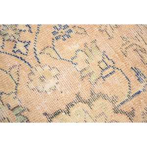 Tapis en laine bleu Beige classique 2.5x1.5 pieds Design Patchwork turc fait à la main pour salon chambre Rectangle couloir en peluche Latex - Product Image 5
