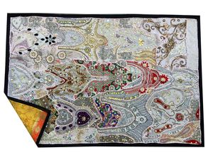 งานปักมือคุณภาพเยี่ยม งานปักดิ้นทองวินเทจ งานปะติดปะต่อแบบชาติพันธุ์ ของตกแต่งผนัง งานโบราณแบบราชสถาน - Product Image 3