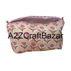 Bolsas de Cosméticos de Tela de Algodón Puro con Cierre de Cremallera y Borla, Diseño Moderno, Reutilizables, Ligeras y Multifuncionales - Product Image 5