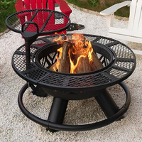 BBQ Outdoor Feuerstelle Tisch Metall-Feuerstelle BBQ-Grills Holzöfen für Camping Holzfeuer-Pizzaofen Terrasse Garten