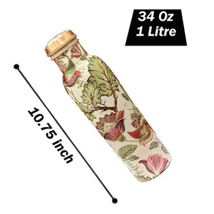 Bouteilles d'eau florales en cuivre Bouteille d'eau étanche Cadeau de pendaison de crémaillère - Product Image 2