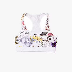 Conjunto de yoga floral, leggings de cintura alta con estampado de sublimación personalizado y Sujetador deportivo a juego, conjuntos de ropa de playa para mujer de algodón 100% - Product Image 5
