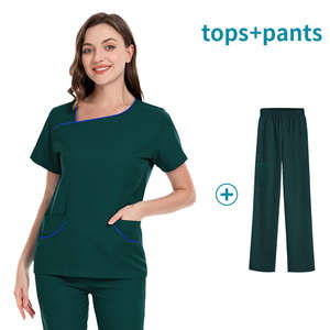Uniformes d'infirmière personnalisés avec logo OEM Combinaisons de gommage médical pour femmes Fabricant de gommage médical à manches courtes Combinaison de gommage pour médecins et hôpitaux - Product Image 6