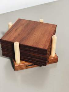 Sous-verre rond en bois de table taille personnalisée fait à la main pour les articles de table et de cuisine en gros de haute qualité du Vietnam - Product Image 4