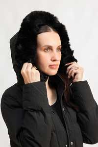 Veste d'hiver tendance en duvet matelassé, design personnalisé avec logo, doublure en cuir d'agneau, nylon, tissu en toile pour l'extérieur - Product Image 3