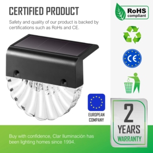 Hybec-ngoài trời năng lượng mặt trời IP65 nhôm Led cầu thang ánh sáng tự động bước chiếu sáng cho vườn hoặc sân thượng 1 Wát - Product Image 2