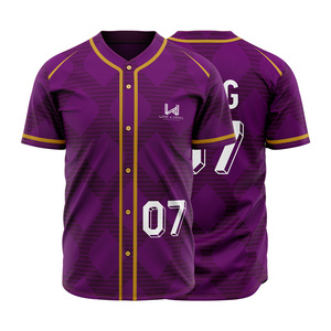 Maillots de baseball personnalisés W4G pour hommes imprimés personnalisés, respirants, évacuation de l'humidité, grande taille, bas prix, livraison sans tarif - Product Image 6