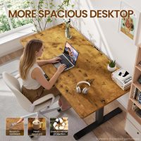 Bureau d'ordinateur électrique réglable en hauteur pour le jeu et l'étude, 47 pouces, bureau assis-debout à moteur unique