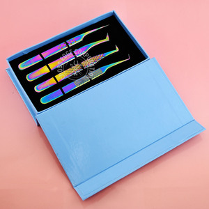 Custom 45° Lash Tweezers Diamond Grip Straight Isolation Eyelash Extension Tweezer Hand Tested Fiber Tip <b>Tool</b> - Product Image 1