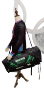 Bolsa Deportiva de Fútbol Americano Negra de Alta Calidad con Logotipo Personalizado, 600D, con Cierre de Cremallera y Función de Secado Rápido para Equipo Deportivo - J S Sports