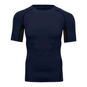 Haute qualité personnalisé Gym t-shirt hommes surdimensionné séchage rapide entraînement haut évacuation de l'humidité entraînement Fitness musculation Compression - Product Image 3