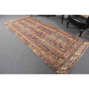 Alfombra turca vintage, alfombra grande de 4.3x10 pies, alfombra con motivos de plantas y árboles rojos - Product Image 2