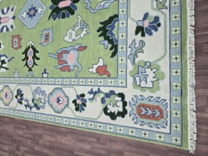 Tapis en laine Oushak noués à la main Beau motif abstrait multicolore de haute qualité fait à la main pour le salon Lit Hôtel Chambres d'enfants et d'adultes - Product Image 3