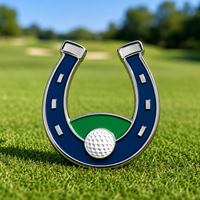 Marqueur de balle de golf personnalisé par le fabricant, design fer à cheval, marqueur de balle en métal personnalisé pour accessoires de golf