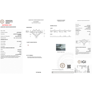 เพชรทรงกลม 2.9 กะรัต VS1/G เพาะเลี้ยงในห้องปฏิบัติการ คุณภาพการเจียระไนเยี่ยม ได้รับการรับรองจาก IGI สำหรับการทำเครื่องประดับ - Product Image 1