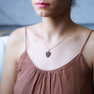 Forme de crâne noir Zircon pierre Design pendentif turc en gros fabriqué à la main 925 bijoux en argent Sterling - Product Image 3