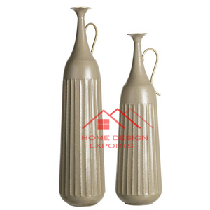 Jarrón de metal de aluminio fundido con acabado Dorado para el hogar y la sala de estar, sofá, decoración lateral, jarrón de metal, último diseño - Product Image 6