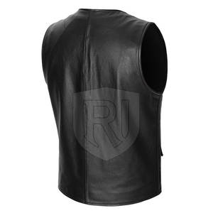 Chaleco de cuero sin mangas informal para hombre Ropa exterior de invierno transpirable-Moda al por mayor - Product Image 2