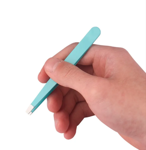 Ensemble de pinces à sourcils professionnelles en acier inoxydable pointe oblique conception pointue droite pour l'épilation - Product Image 3