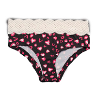 Braguitas de Algodón de Bambú para Mujer, Marca Privada, Estampadas, Cintura Media, Elásticas y Suaves, Tejido Delgado, Cómodas para Uso Diario