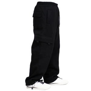 Low Moq 2 Custom Men 100% Cotton Material Made Baggy Pants Manufacturer Oem Streetwear Mens Wide Leg Cotton Flared Pants - Product Image 1