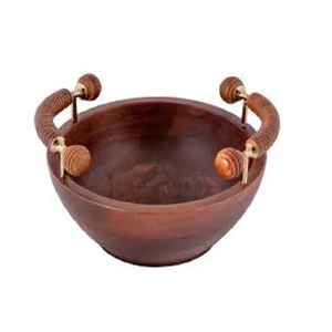 Tazón de Sopa de Madera con Diseño de Asa de Metal, Vajilla, Tazón de Madera para Servir Masa, para Uso en el Hogar, Hotel o Restaurante - Product Image 5