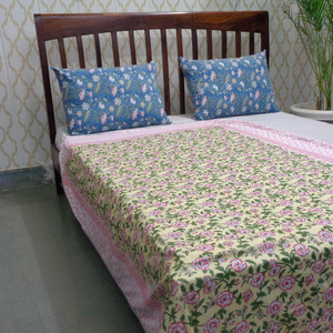 Mejor venta fabricante indio algodón orgánico gasa doble tamaño Dohar indio tradicional mano bloque impreso muselina ecológica - Product Image 6
