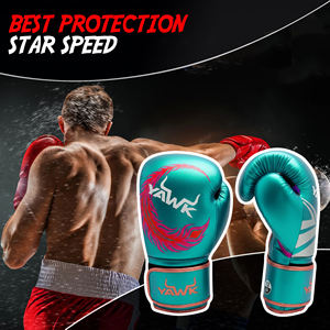 Gants de boxe en cuir de vache personnalisés, évacuation de l'humidité, fermeture au poignet, fermeture à lacets, tailles 10oz-16oz - Équipement de boxe - Product Image 2