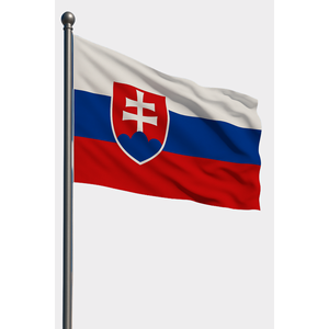 Slovakia Outdoor <b>Flag</b> with Digital Printing & Aluminum <b>Pole</b> - Product Image 1