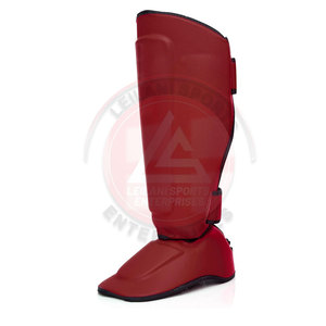 Espinilleras de Kickboxing de Alta Calidad Hechas a Medida, Espinilleras de Entrenamiento de Muay Thai, Protector de Piernas Profesional de Cuero PU para MMA - Product Image 6