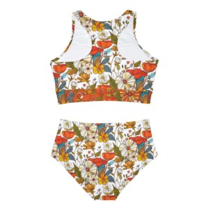 Bikini Maillot de bain sexy à volants Ensemble de maillots de bain Col en V Taille basse Tankini Maillot de bain pour femme - Product Image 4