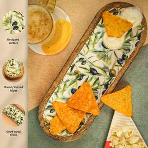 Plateau de service décoratif en bois de manguier avec plateau de service vintage, plateau de service naturel, plateau de service disponible au prix le plus bas - Product Image 6