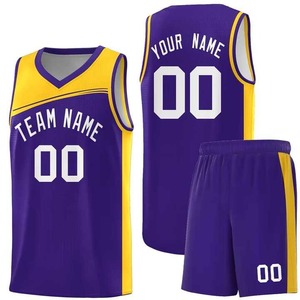 Conjuntos de uniformes de baloncesto para hombres de tela transpirable y cómoda, uniformes de baloncesto de fabricante profesional de secado rápido de tamaño personalizado - Product Image 2
