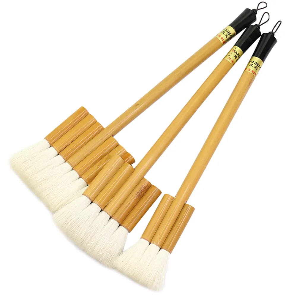 Brahma 3 specifiche spazzola per tubi di bambù in lana di pecora bianca olio di guazzo acrilico pennelli per pittura ad acquerello cinese