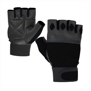 Gants de boxe MMA demi-doigts de qualité supérieure, pour la salle de sport, l'entraînement physique, le kickboxing, unisexe, en cuir, antidérapants, imperméables, de haute qualité - Product Image 1
