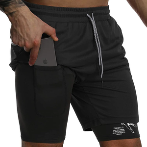 Angel Cross Graphic 2 in 1 Workout Running <b>Shorts</b> for Men Gym Athletic Quick Dry <b>Shorts</b> with Phone Pocket <b>Towel</b> Loop Activewear - Product Image 3