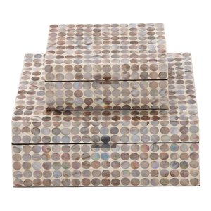 ของตกแต่งบ้านทรงสี่เหลี่ยมผืนผ้ามุกช่วยเพิ่มพื้นที่ของคุณด้วยความงามของธรรมชาติสีขาวสไตล์โบราณ - Product Image 2