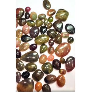 80ชิ้นของทัวร์มาลีนธรรมชาติ11มม. ถึง30มม. รูปไข่ลูกแพร์ Cabochon 1169 CTS Lot ลดทัวร์มาลีนปล่อยพลอย CAB เรา $161 - Product Image 3