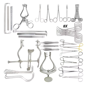 Ensemble d'instruments chirurgicaux de laparotomie de base en acier inoxydable de haute qualité, manuel inclus, pour la chirurgie générale - Product Image 4