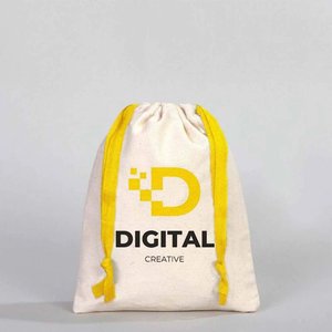 Bolsa con Cordón y Logotipo de su Marca Impreso, Saco con Cordón Reciclable para Tienda de Piedras Preciosas y Joyería - Product Image 4