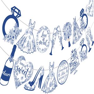 2ชิ้นเป็นสีฟ้าก่อนที่ฉันจะทำป้ายธีมบางอย่างสีฟ้าก่อนฉันจะตกแต่งเจ้าสาวเจ้าสาวเป็นแบนเนอร์ปาร์ตี้ - Product Image 3