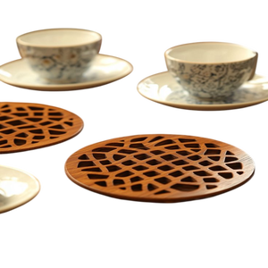 Wooden <b>Drink</b> <b>Coasters</b> Wooden <b>Coasters</b> Cup <b>Coaster</b> Set for Bar Kitchen Home Apartment And Restaurant Usage - Product Image 1